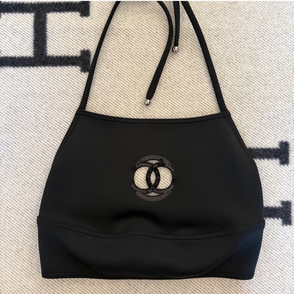 CHANEL cropped halter top